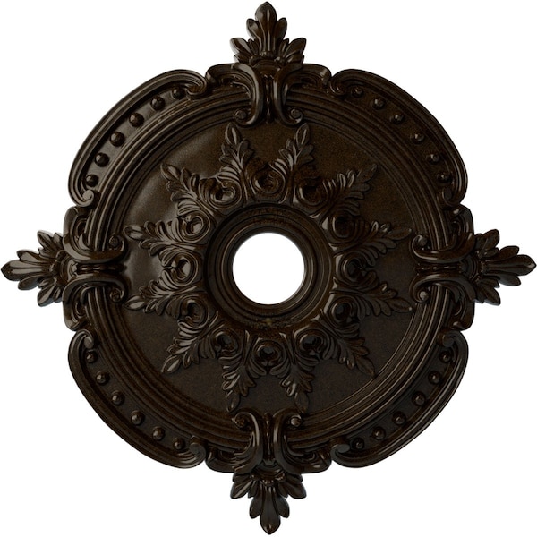 Ekena Millwork Benson Classic Ceiling Medallion (Canopies up to 6 1/2"), 28 3/8"OD x 3 3/4"ID x 1 5/8"P, Bronze CM28BEBZS - main